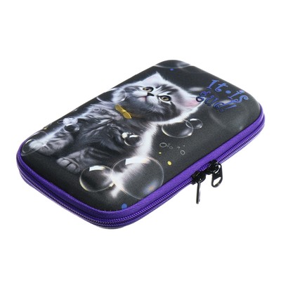 Пенал-футляр 120 х 210 х 50 мм, EVA жесткий, Stavia "Мыльные пузыри"