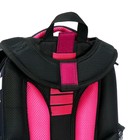 Рюкзак каркасный школьный 38×30×16 см, эргономичная спинка, Stavia «Котёнок в пушках», чёрный - Фото 11