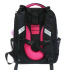 Рюкзак каркасный школьный 38×30×16 см, эргономичная спинка, Stavia «Котёнок в пушках», чёрный - Фото 5