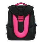 Рюкзак каркасный школьный 38×30×16 см, эргономичная спинка, Stavia «Котёнок в пушках», чёрный - Фото 6