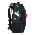 Рюкзак каркасный школьный 38 х 30 х 16 см, эргономичная спинка, Stavia "Неон", чёрный - Фото 4