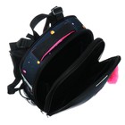 Рюкзак каркасный школьный 38 х 30 х 16 см, эргономичная спинка, Stavia "Sweet cat", синий - фото 23978807