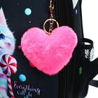 Рюкзак каркасный школьный 38 х 30 х 16 см, эргономичная спинка, Stavia "Sweet cat", синий - фото 23978809