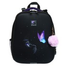 Рюкзак каркасный школьный 38×30×16 см, эргономичная спинка, Stavia «Кошка», чёрный - Фото 3