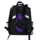 Рюкзак каркасный школьный 38×30×16 см, эргономичная спинка, Stavia «Кошка», чёрный - Фото 5