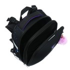 Рюкзак каркасный школьный 38×30×16 см, эргономичная спинка, Stavia «Кошка», чёрный - Фото 8