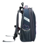 Рюкзак каркасный школьный 38×30×16 см, эргономичная спинка, Stavia «Fluffy», серый - Фото 4