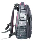 Рюкзак каркасный школьный 38×30×16 см, эргономичная спинка, Stavia «Кошачья семейка», серый - Фото 4