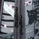 Рюкзак каркасный школьный 38×30×16 см, эргономичная спинка, Stavia «Кошачья семейка», серый - Фото 10