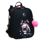 Рюкзак каркасный школьный 38 х 30 х 16 см, эргономичная спинка, Stavia "Аниме", чёрный - фото 24015919