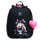 Рюкзак каркасный школьный 38 х 30 х 16 см, эргономичная спинка, Stavia "Аниме", чёрный - фото 24015920