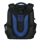 Рюкзак каркасный школьный 38 х 30 х 16 см, эргономичная спинка, Stavia "Space", чёрный/синий - фото 24401005