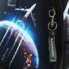 Рюкзак каркасный школьный 38 х 30 х 16 см, эргономичная спинка, Stavia "Space", чёрный/синий - фото 24401008
