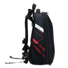 Рюкзак каркасный школьный 38 х 30 х 16 см, эргономичная спинка, Stavia "Super car", чёрный/красный - Фото 4