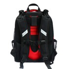 Рюкзак каркасный школьный 38 х 30 х 16 см, эргономичная спинка, Stavia "Super car", чёрный/красный - Фото 5