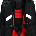Рюкзак каркасный школьный 38 х 30 х 16 см, эргономичная спинка, Stavia "Гонка", чёрный - Фото 12