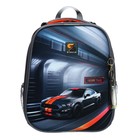 Рюкзак каркасный школьный 38×30×16 см, эргономичная спинка, Stavia «Тачка», серый - Фото 3