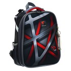 Рюкзак каркасный школьный 38 х 30 х 16 см, эргономичная спинка, Stavia "Hard", серый - фото 23975943