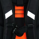 Рюкзак каркасный школьный 38×30×16 см, эргономичная спинка, Stavia «Динозавр 2», чёрный - Фото 12