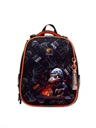 Рюкзак каркасный школьный 38×30×16 см, эргономичная спинка, Stavia «Динозавр 2», чёрный - Фото 3