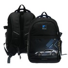 Рюкзак молодёжный, 40 х 28 х 18 см, эргономичная спинка, Stavia "Машина", чёрный - фото 321243616
