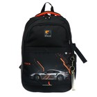 Рюкзак молодёжный, 40 х 28 х 18 см, эргономичная спинка, Stavia "Машина", чёрный - фото 9501253