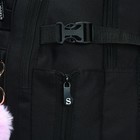 Рюкзак молодёжный, 40 х 28 х 18 см, эргономичная спинка, Stavia "Кошка с бабочкой", чёрный - фото 9538157