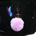 Рюкзак молодёжный, 40 х 28 х 18 см, эргономичная спинка, Stavia "Кошка с бабочкой", чёрный - фото 9538155