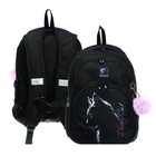 Рюкзак молодёжный, 42 х 31 х 13 см, эргономичная спинка, Stavia "Shiny cat", чёрный - фото 109740001