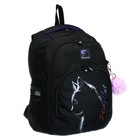 Рюкзак молодёжный, 42 х 31 х 13 см, эргономичная спинка, Stavia "Shiny cat", чёрный - фото 9501260