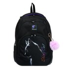 Рюкзак молодёжный, 42 х 31 х 13 см, эргономичная спинка, Stavia "Shiny cat", чёрный - фото 9538158