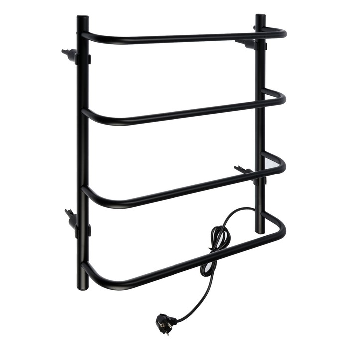 Полотенцесушитель электрический ZEIN PE-07 «Мост», 500×600 мм, 4 перекладины, черный