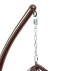 Подвесное кресло КОКОН «Капля» красная подушка, коричневая стойка - фото 23907720