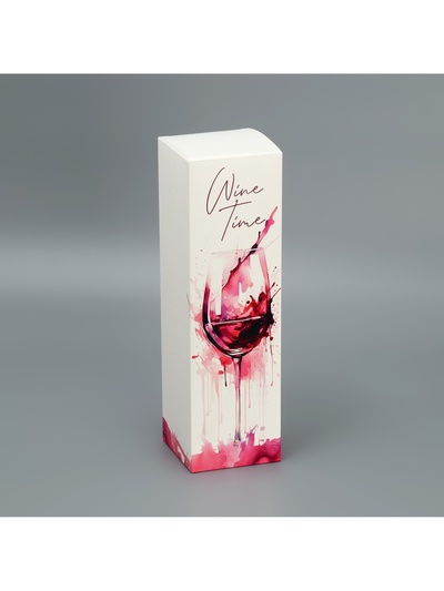 Коробка подарочная складная, упаковка, «Время пить вино», 9×32×9 см