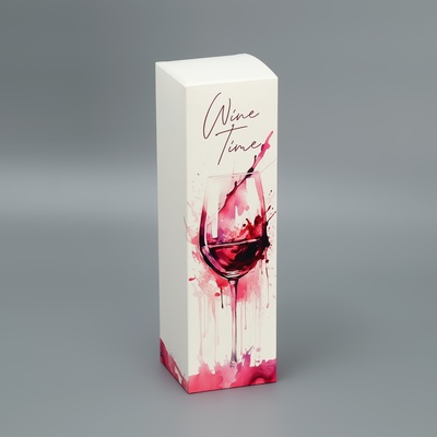 Коробка подарочная складная, упаковка, «Время пить вино», 9 х 32 х 9 см