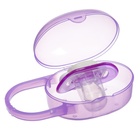 Соска - пустышка ортодонтическая с контейнером, +3мес., цвет фиолетовый - фото 321226244
