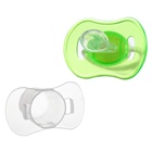 Соска - пустышка силиконовая ортодонтическая Крошка Я, от 3 мес., с колпачком, в контейнере, желтый/зеленый - Фото 9