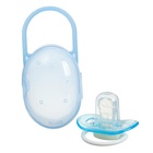 Соска - пустышка силиконовая ортодонтическая Крошка Я, от 3 мес., с колпачком, в контейнере, голубой - Фото 3