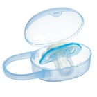 Соска - пустышка силиконовая ортодонтическая Крошка Я, от 3 мес., с колпачком, в контейнере, голубой - Фото 4