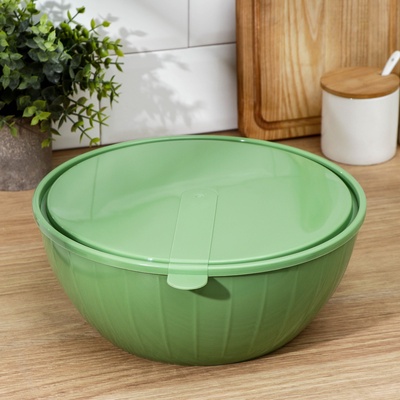 УЦЕНКА Салатник крышка другого цвета 5 л Vanilla, микс