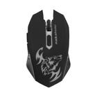 УЦЕНКА Мышь Nakatomi MROG-15U,игровая,беспроводная,оптическая,1600 dpi,подсветка,USB,чёрная - Фото 2