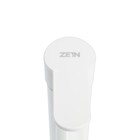 Смеситель для раковины ZEIN Z3651, однорычажный, высота излива 8 см, ABS-пластик, белый - Фото 8