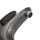 Смеситель для раковины ZEIN Z3660, однорычажный, высота излива 12 см, ABS-пластик, графит - Фото 3