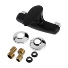 Смеситель для душа ZEIN Z3672, однорычажный, без душевого набора, ABS-пластик, черный - Фото 8