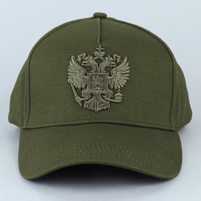 Кепка мужская «Герб», цвет темно-зелёный, р-р 56-58