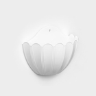 Кашпо настенное «Хризантема», 1 л, 9,5 х 8,5 х 15,3 см, цвет белый - фото 321595389