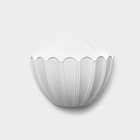 Кашпо настенное «Хризантема», 2 л, 24,7 х 12,7 х 19,3 см, цвет белый - Фото 2