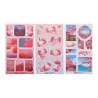 Бизнес-блокнот А5, Pink flower, 120 листов, в точку, твёрдая обложка, искусственная кожа, на резинке, ляссе, тонированный блок, 3 наклейки - Фото 6