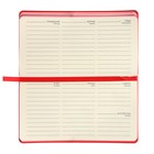 Планинг недатированный 95х170 мм, 64 листа, интегральная обложка, искусственная кожа, "софт-тач", ляссе, тонированный блок 70г/м2, красный - фото 23876129