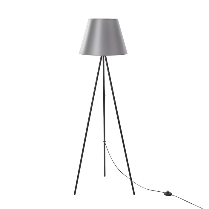 Торшер напольный BayerLux «Лаут», 1×15 Вт, Е27, черный/серый - Фото 1